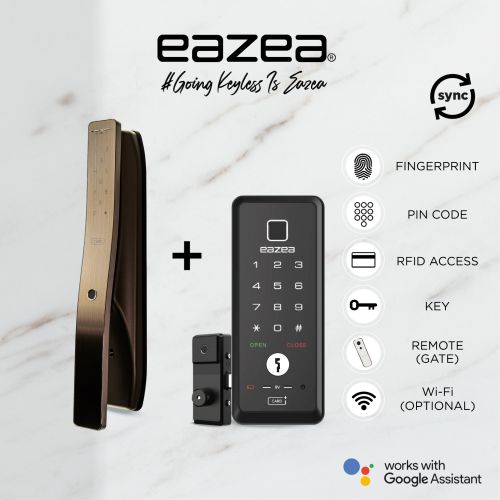 cover page_Eazea Titan Push Pull Digital Door Lock + Eazea Max Duo-G Gate Lock