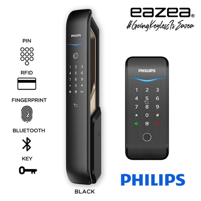 Philips EasyKey 9200 Digital Door Lock + Philips EasyKey 5100-K_black_eazea