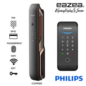 Philips EasyKey 9200 Wi-Fi Digital Door Lock + Philips EasyKey 5100-K Wi-Fi_Copper_eazea